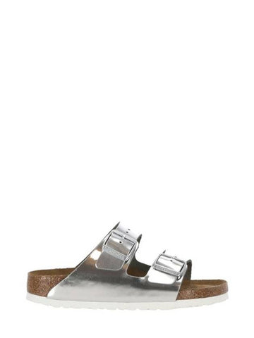 Metallic Buckle Slippers 1005961 METALLIC SILVER - BIRKENSTOCK - BALAAN 1