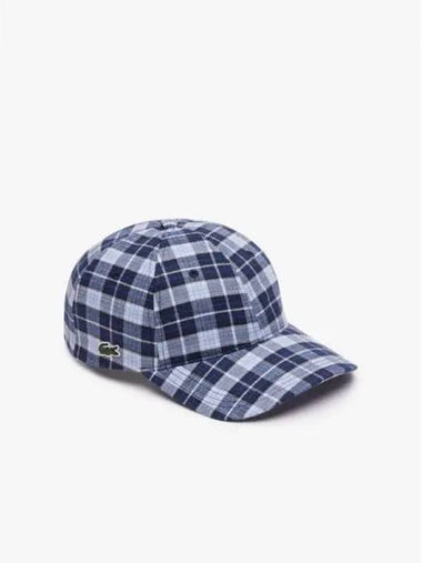 Men s Organic Checkered Ball Cap Baseball RK1494 53N QLI Domestic Product GQ2N23101036934 - LACOSTE - BALAAN 1