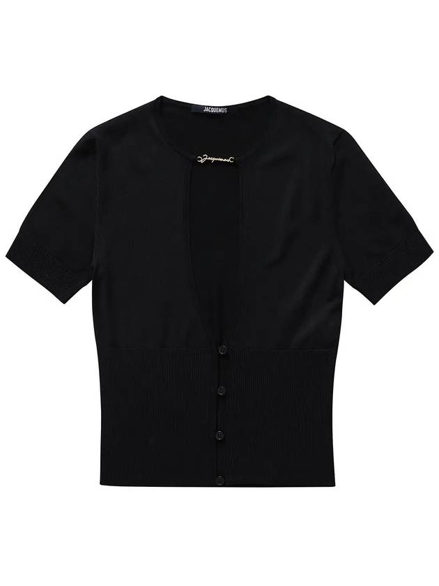 Cut Out Cardigan Black - JACQUEMUS - BALAAN 3