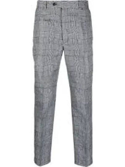 Wavy Check Suit Slacks Grey - KENZO - BALAAN 2