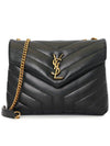 Bronze Monogram Loulou Matelasse Y Leather Small Shoulder Bag Black - SAINT LAURENT - BALAAN 2