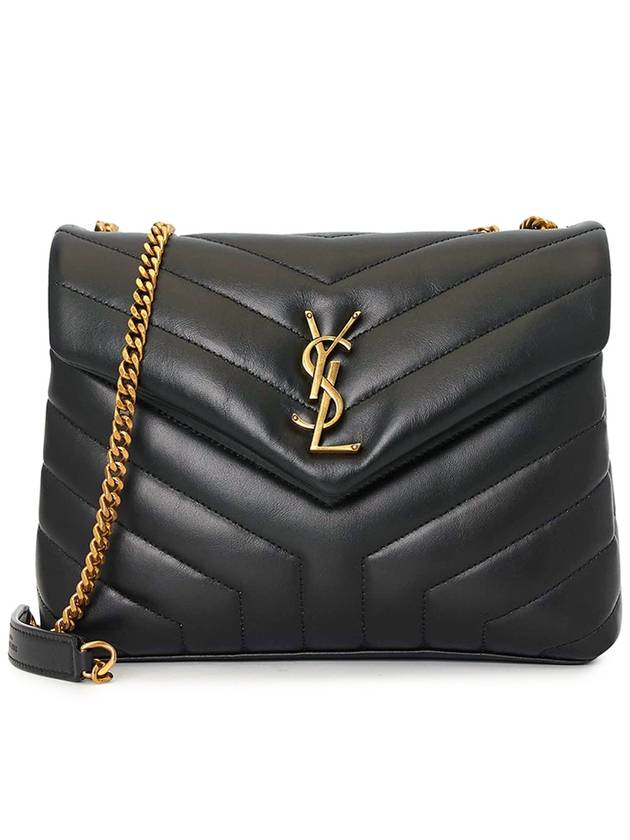 Bronze Monogram Loulou Matelasse Y Leather Small Shoulder Bag Black - SAINT LAURENT - BALAAN 2