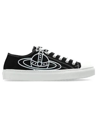 Plimsoll Logo Low-Top Sneakers Black - VIVIENNE WESTWOOD - BALAAN 2