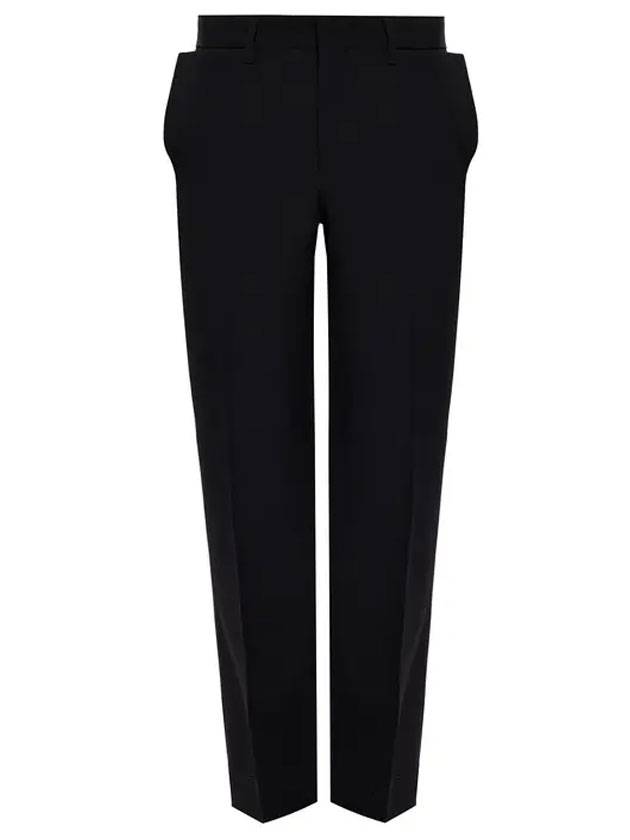 Men's Wool Straight Pants Black - BURBERRY - BALAAN 1