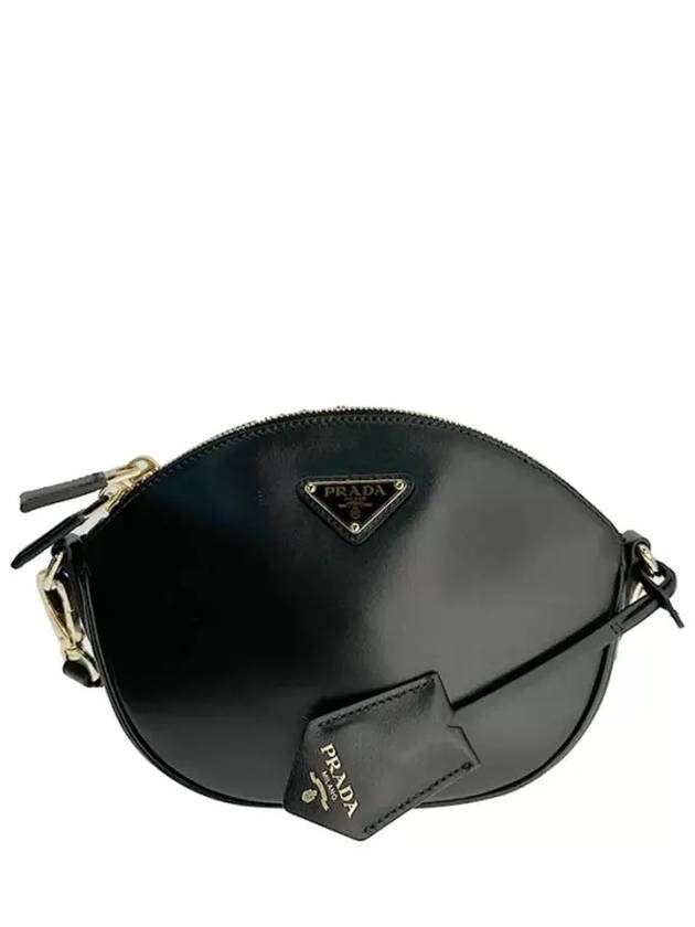 Leather Mini Shoulder Bag Black - PRADA - BALAAN 2