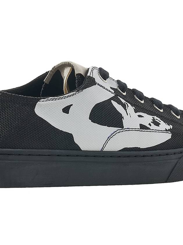 Plimsoll ORB Print Low Top Sneakers  Black - VIVIENNE WESTWOOD - BALAAN 11