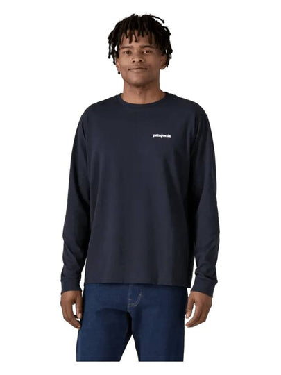 P6 Logo Responsibili Long Sleeve T-Shirt Birch Navy - PATAGONIA - BALAAN 2