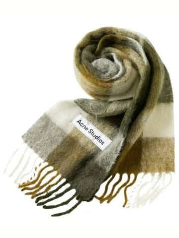 Mohair Checker Scarf CA0084 DID Check - ACNE STUDIOS - BALAAN 1