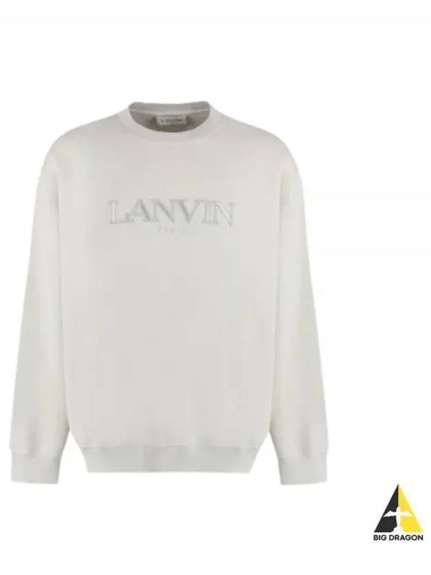 Embroidered Logo Sweatshirt Grey - LANVIN - BALAAN 2