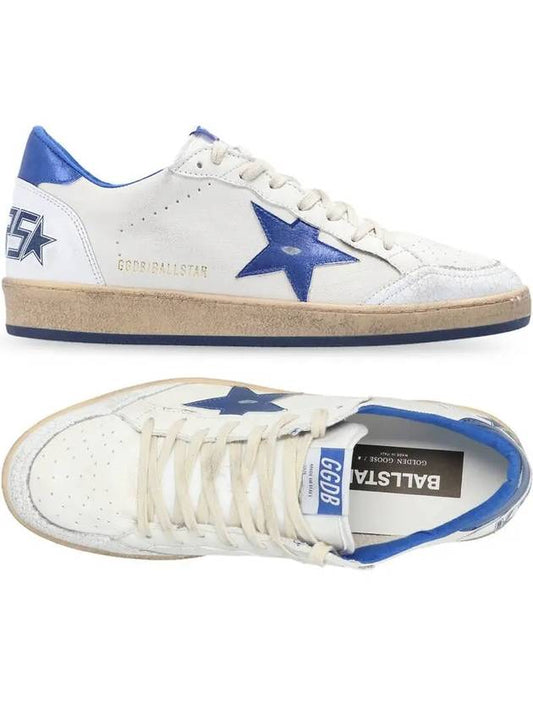 Men's Blue Tab Blue Star Low Top Sneakers White - GOLDEN GOOSE - BALAAN 2