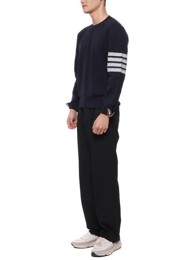 4 Bar Straight Knit Top Navy - THOM BROWNE - BALAAN 5