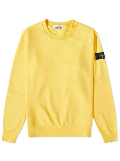 Wappen Patch Crew Neck Sweatshirt Yellow - STONE ISLAND - BALAAN 2