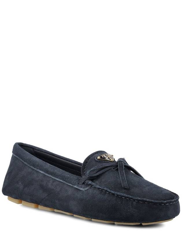 Triangle Logo Driving Shoes Navy - PRADA - BALAAN 3