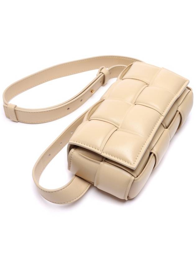 Padded Cassette Small Belt Bag Porridge - BOTTEGA VENETA - BALAAN.