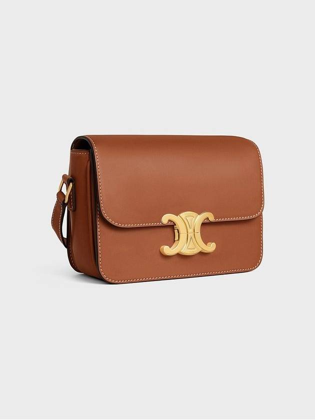 Natural TIN Triomphe Calfskin Cross Bag Tan - CELINE - BALAAN 3