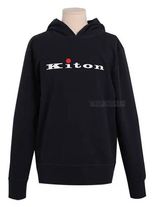 Logo Print Hoodie Black - KITON - BALAAN 2