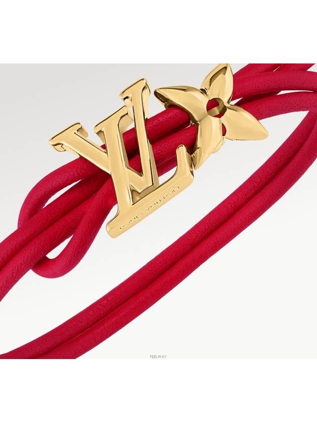 LV Bloom Bracelet Red - LOUIS VUITTON - BALAAN 4