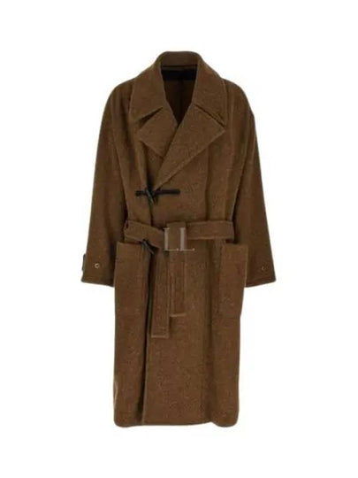 Alpaca Wool Duffel Coat Brown - LEMAIRE - BALAAN 2