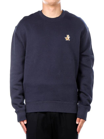 Men s Speedy Fox Sweatshirt MM00313KM0307 INK BLUE - MAISON KITSUNE - BALAAN 1