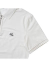 Logo Patch Polo Shirt White - CP COMPANY - BALAAN 5