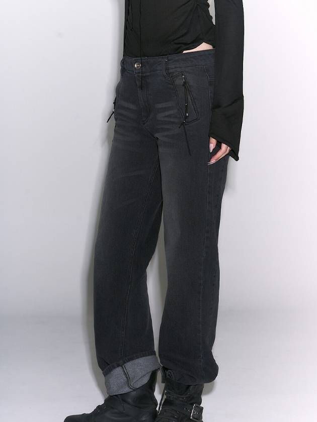 Beads Details Denim Jeans Black - GYEOL - BALAAN 2