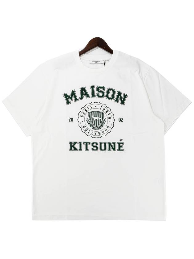 Men s Short Sleeve T Shirt KM00143KJ0105 OFF WHITE - MAISON KITSUNE - BALAAN 1