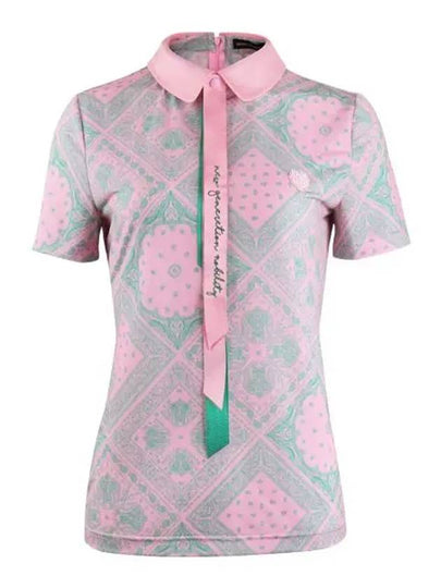 Golf women s paisley collar t shirt pink - HENRY STUART - BALAAN 2