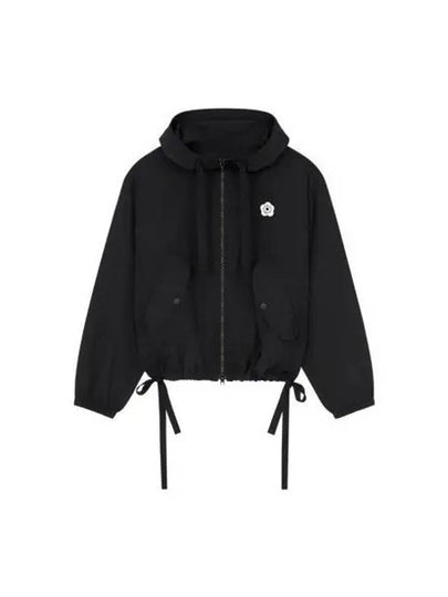 Boke 2 0 Hoodie Zipped Windbreaker Black - KENZO - BALAAN 2