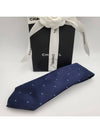 Men s tie silk CC logo navy AAA053 - CHANEL - BALAAN 1