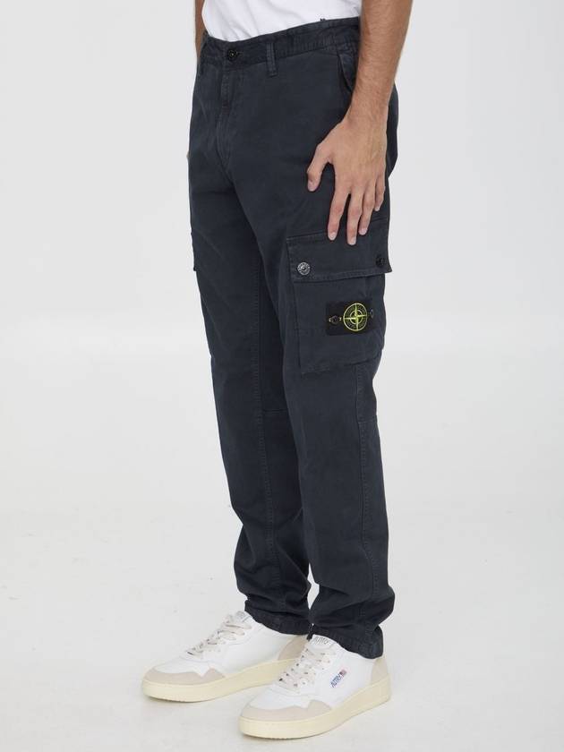 Compass Badge Cargo Straight Pants Blue - STONE ISLAND - BALAAN 3