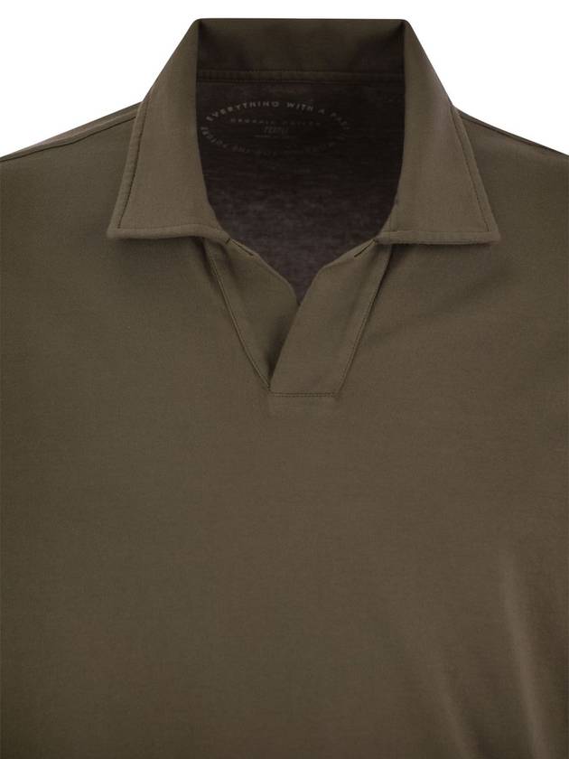 Cotton polo shirt with open collar - FEDELI - BALAAN 4