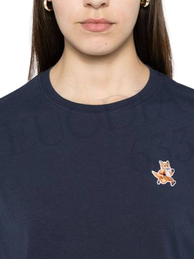 Speedy Fox Patch Comfort Short Sleeve T Shirt Navy - MAISON KITSUNE - BALAAN 6