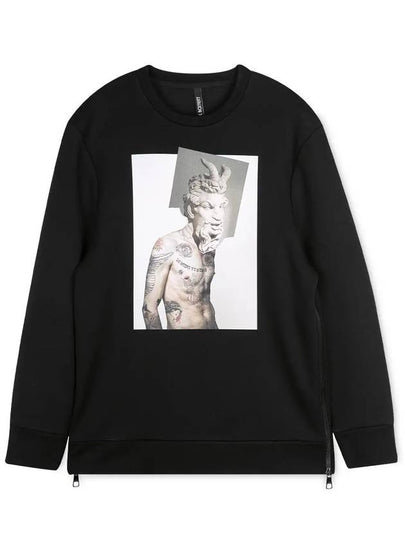 Men's Tattoo Plaster Statue Sweatshirt Black - NEIL BARRETT - BALAAN 2