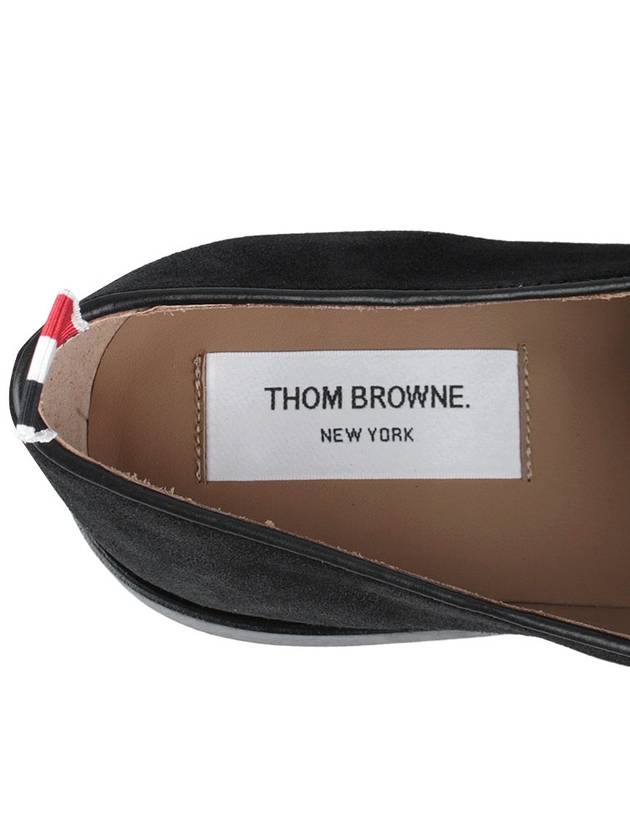 Men's Varsity Suede Loafers Black - THOM BROWNE - BALAAN 9