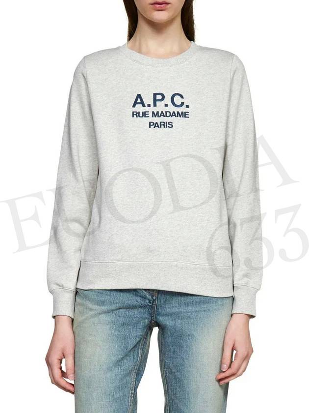 Women's Tina Logo Sweat Sweatshirt Heather Ecru - A.P.C. - BALAAN 7