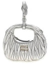 Wander Matelasse Micro Nappa Leather Hobo Mini Bag Silver - MIU MIU - BALAAN 2