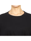 Women's Wrap Short Sleeve TShirt FSHT RIB 000 BLACK - BASERANGE - BALAAN 8