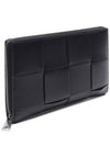 Cassette Zipper Around Long Wallet Black - BOTTEGA VENETA - BALAAN 4