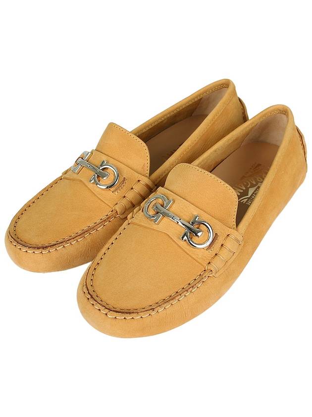 Gancini Driving Shoes Yellow - SALVATORE FERRAGAMO - BALAAN 3