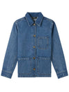 Women's Silvana Shirt Denim Jacket Blue - A.P.C. - BALAAN.