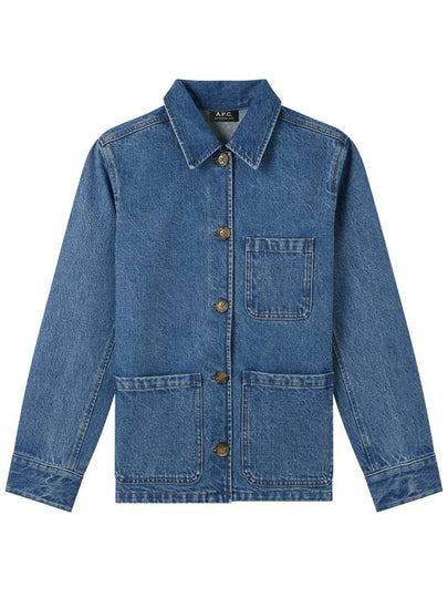 Women's Silvana Shirt Denim Jacket Blue - A.P.C. - BALAAN 2