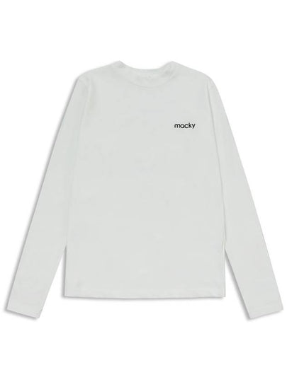 Basic Spring Inner Tee Long Sleeve T-Shirt White MCSS24TS4WH - MACKY - BALAAN 2