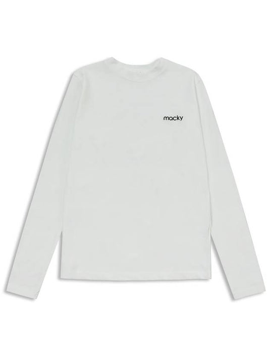 Basic Spring Inner Tee Long Sleeve T-Shirt White MCSS24TS4WH - MACKY - BALAAN 2