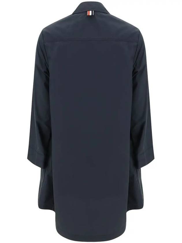 Military Ripstop Round Collar Over Pea Coat Navy - THOM BROWNE - BALAAN 3