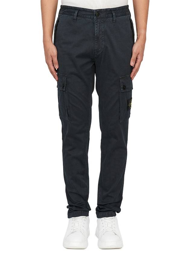 Compass Badge Cargo Straight Pants Blue - STONE ISLAND - BALAAN 2