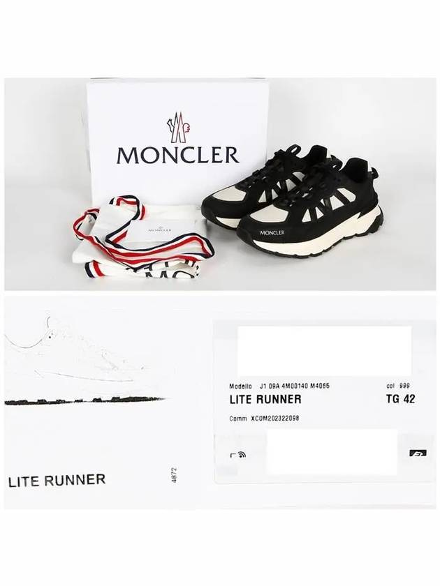 Light Runner Low Top Sneakers Black - MONCLER - BALAAN 8