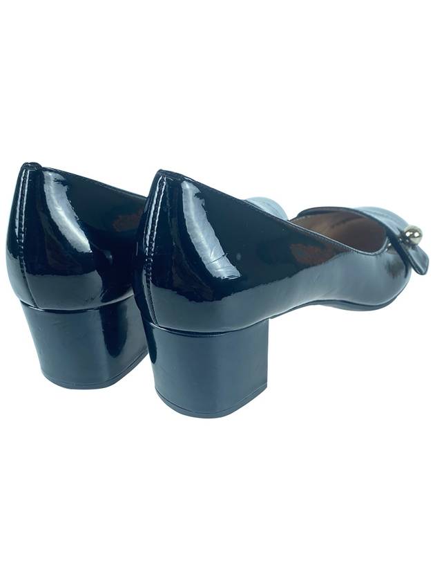 Annigner 20806001 Black Leather Pumpers High Heels Scratch Damage - AIGNER - BALAAN 5