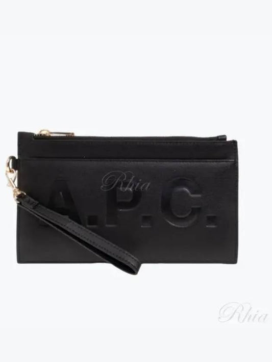 Debossed Logo Pouch Bag Black - A.P.C. - BALAAN 2