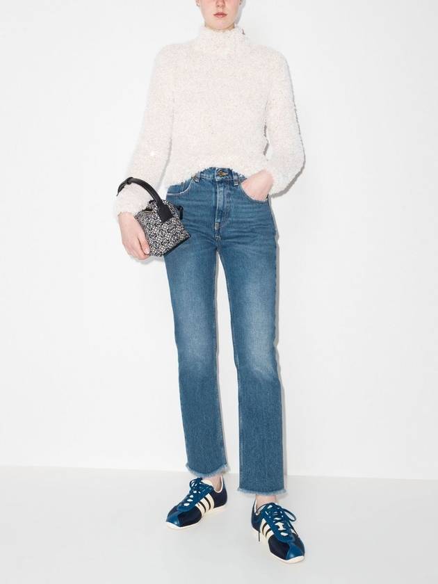 Crop Flared Jeans Blue - GOLDEN GOOSE - BALAAN 3