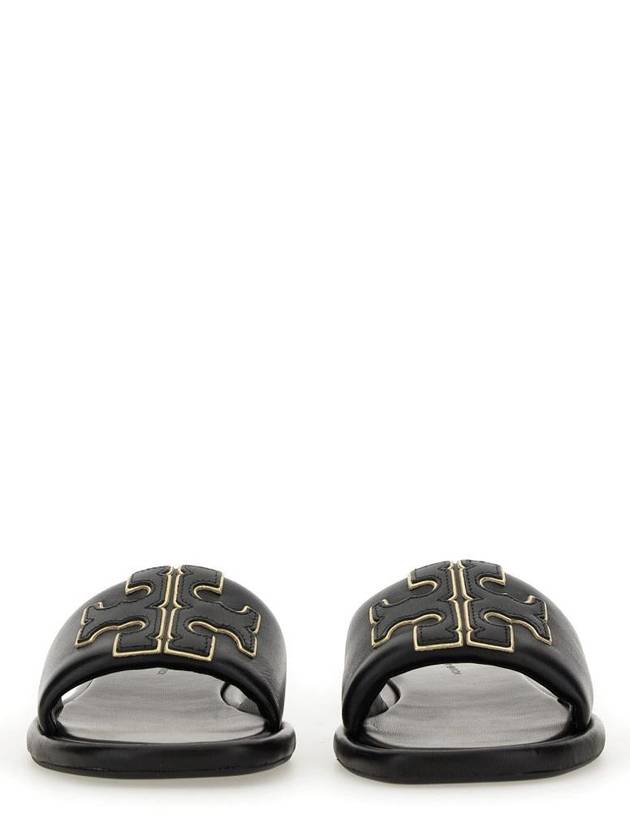 Double T Slide Slippers Black - TORY BURCH - BALAAN 6